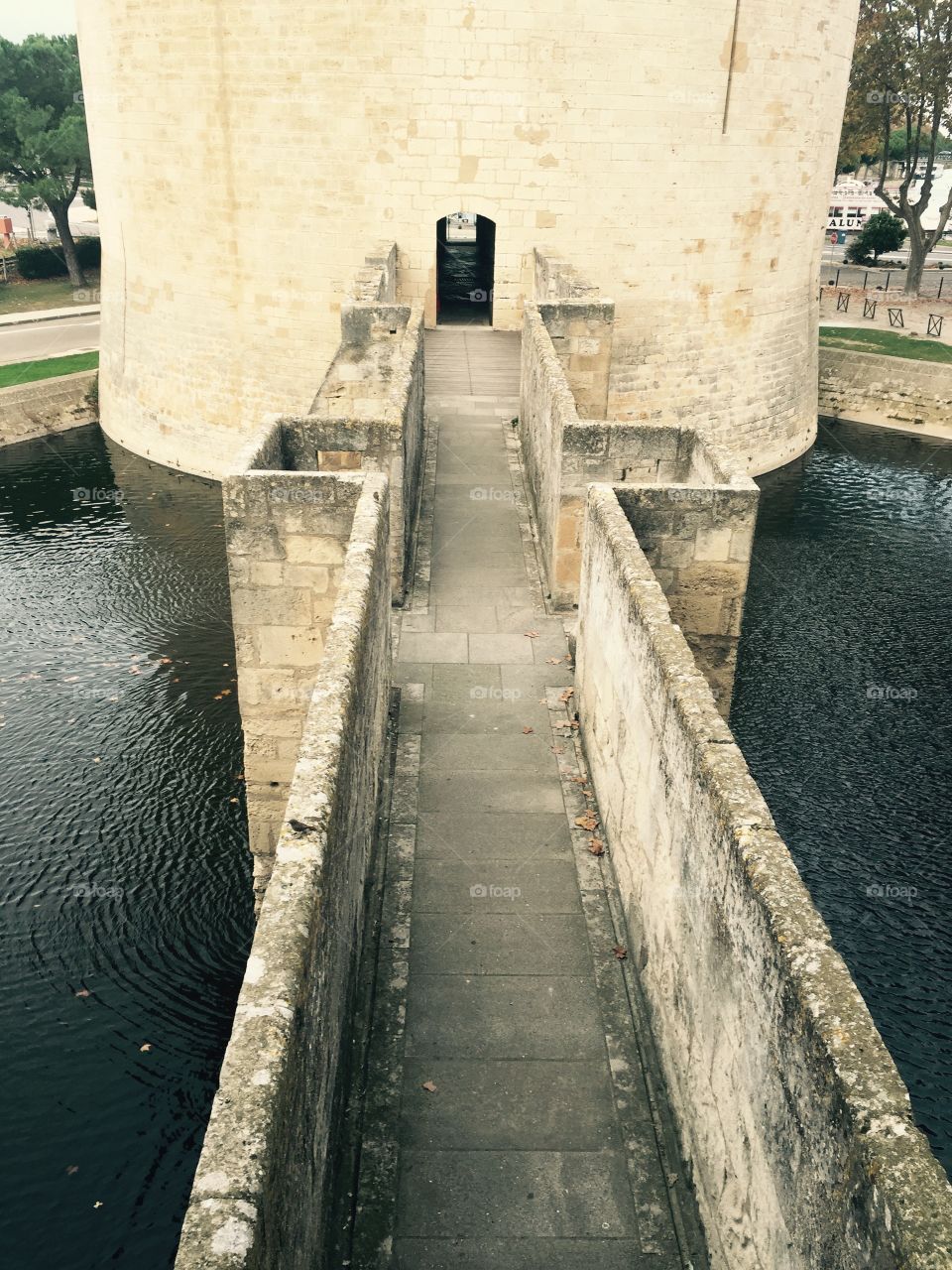 Castle moat in France