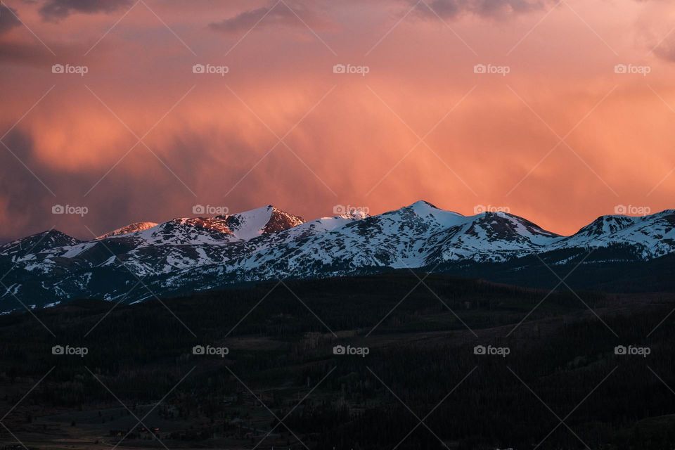 Natural mountains and forests