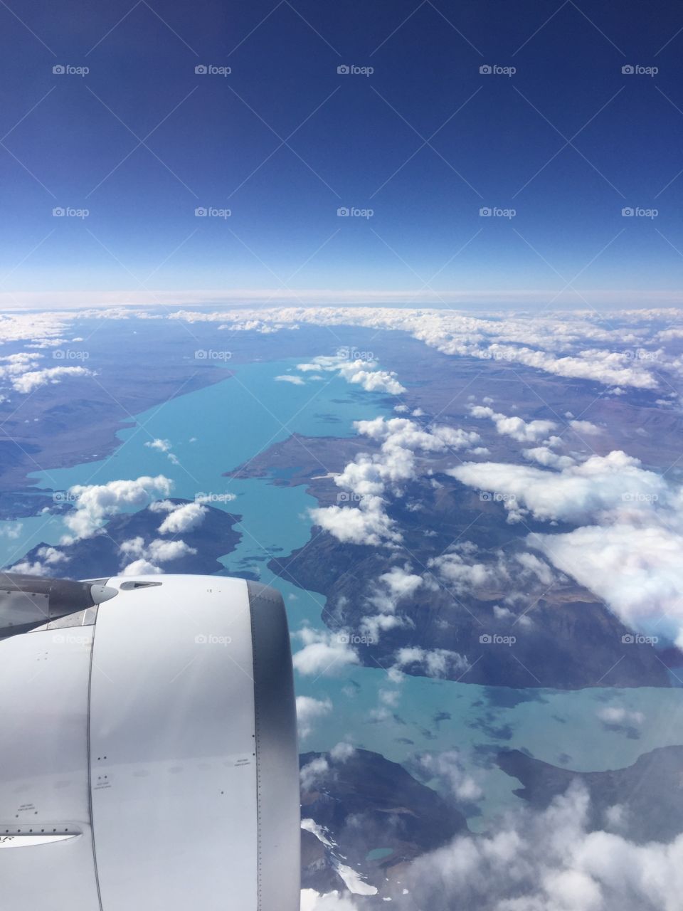 View of Chile from airplane window