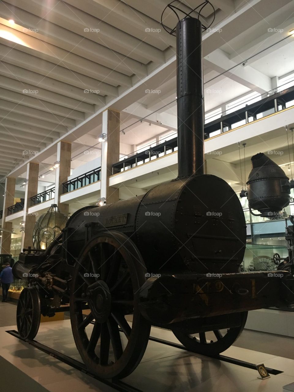 George Stephenson's rocket housed in the science museum London