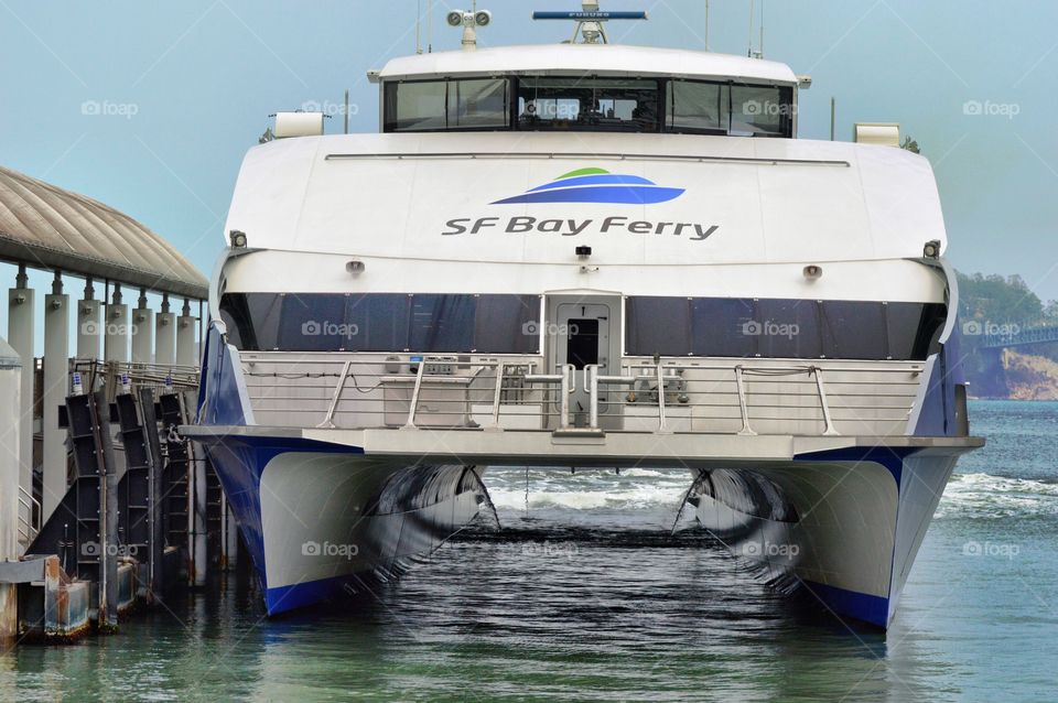 high speed ferry boat transporting passengers from San Francisco to Vallejo