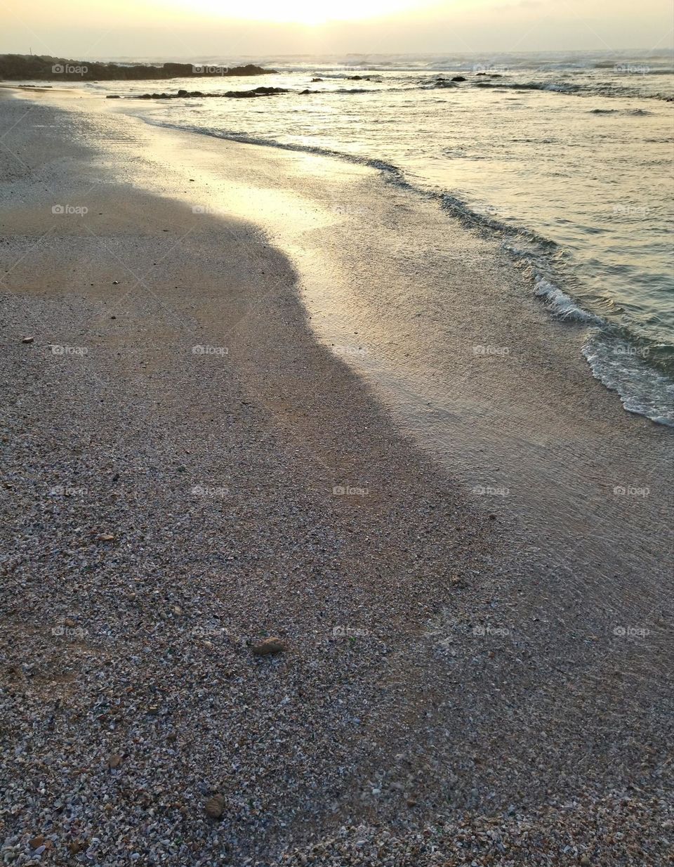 reflect in the beach