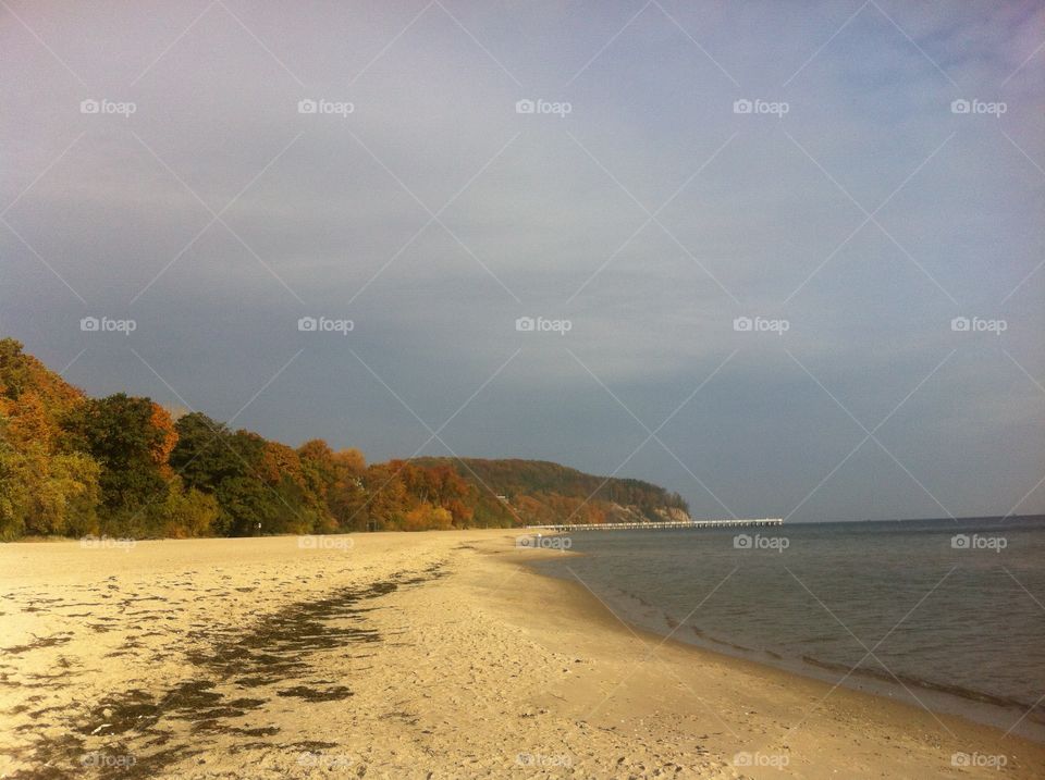 Water, Beach, No Person, Sunset, Sand