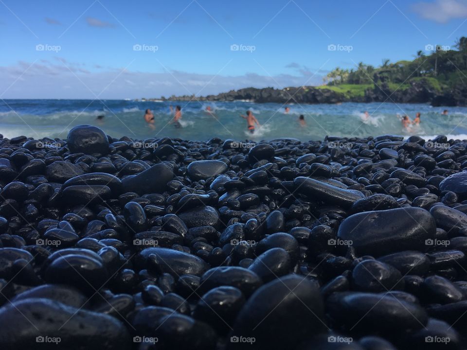 Black Sand Beach, Hana, Maui 