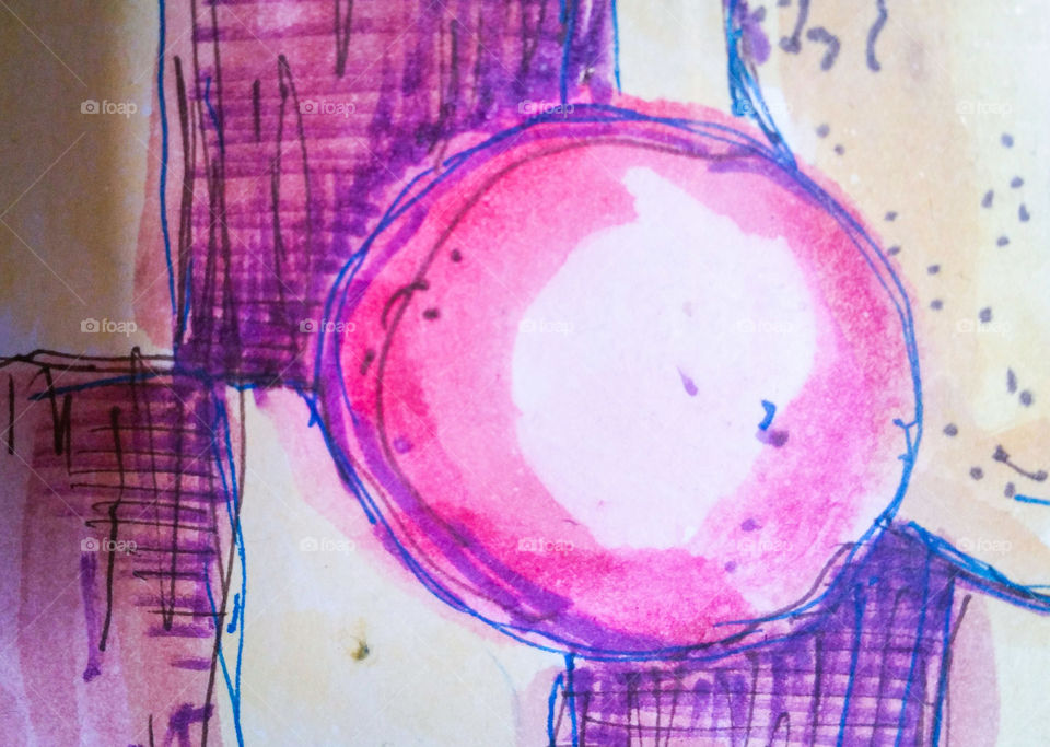 A part of my pen drawing  (plum)