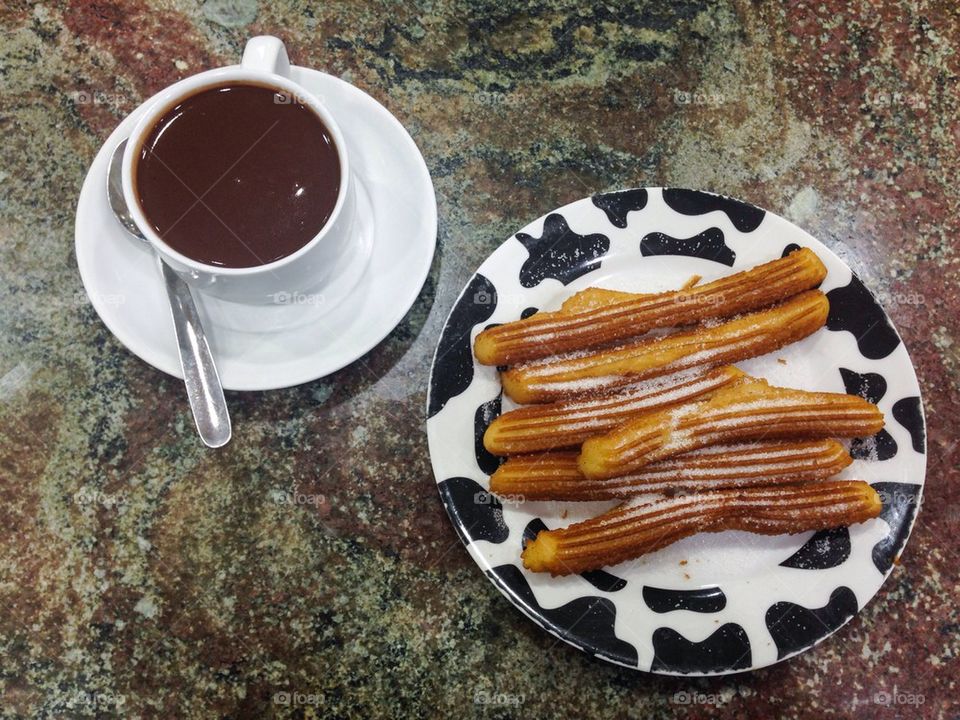 Churros and chocolate 