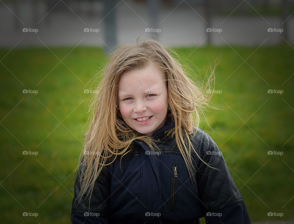 my daughter windy day