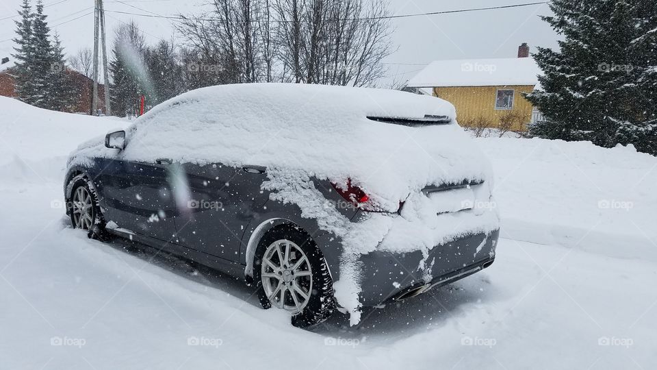 Car under the snow