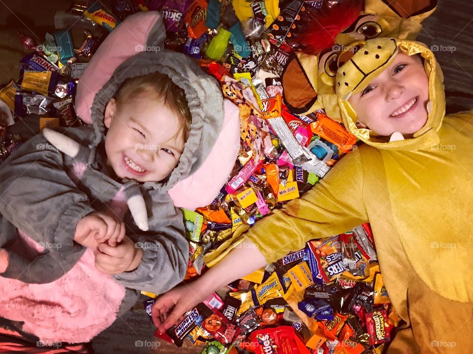 Halloween candy and smiles 