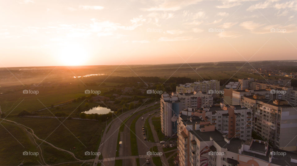 Sunset in the city 