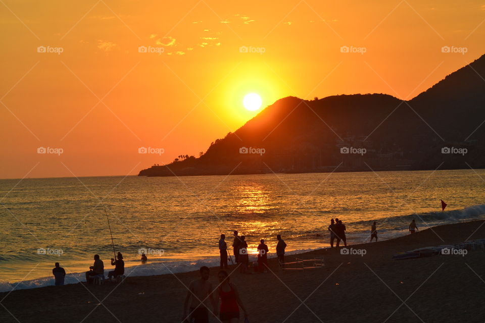 sunset in Alanya