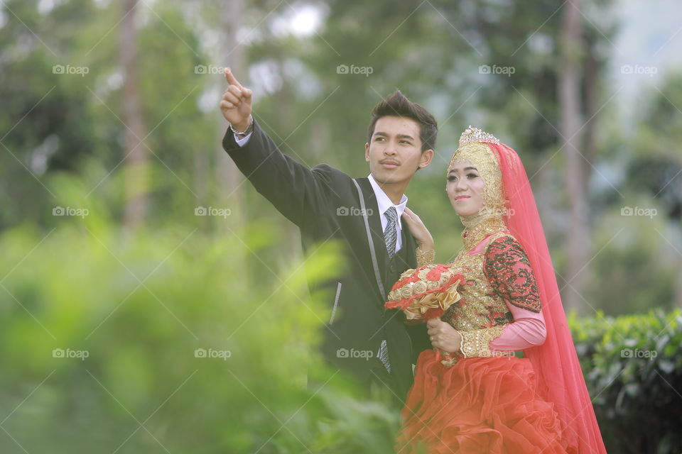 Couple happy get married