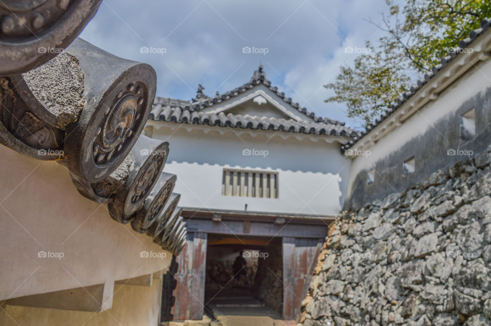 Detail Of Himeji Castle Japan