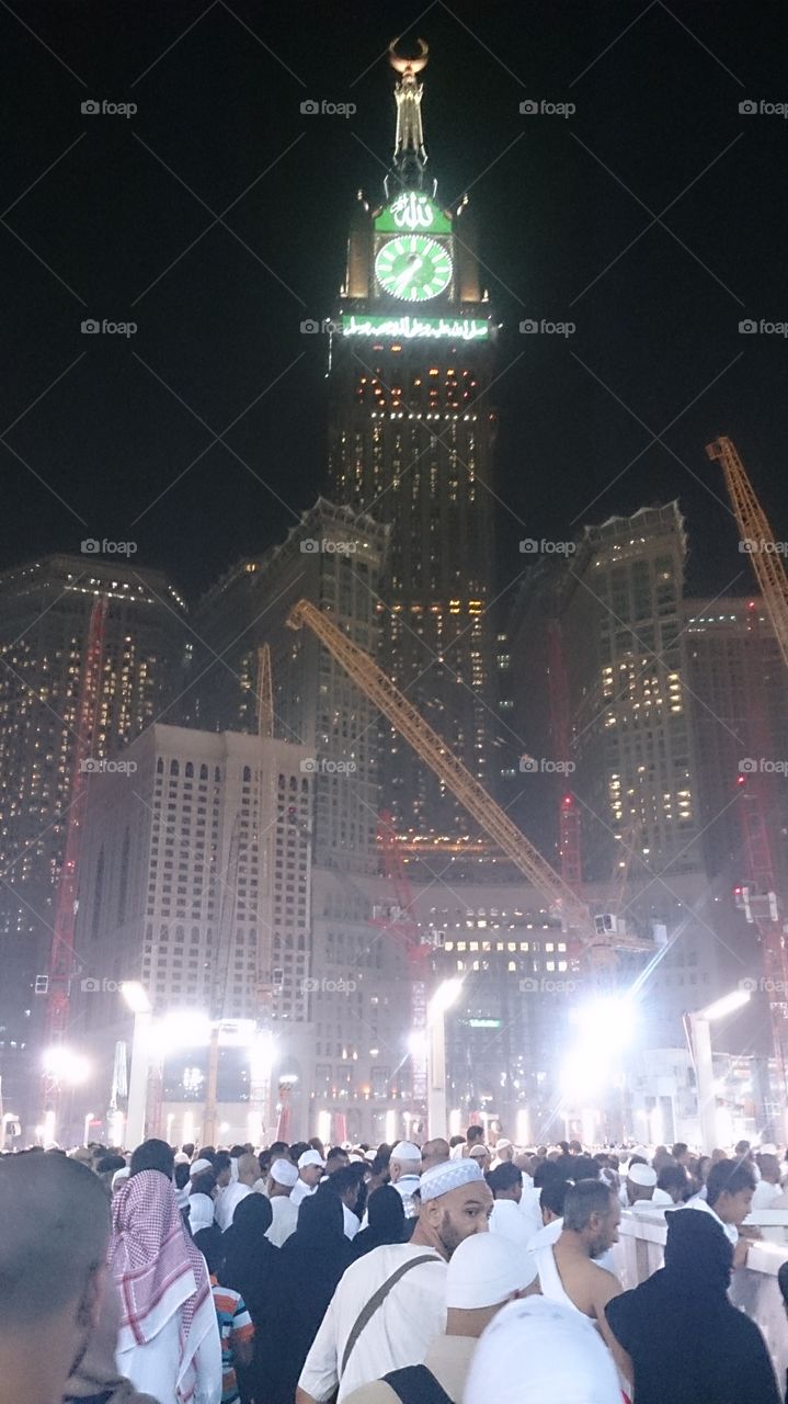 Clock tower . taken from the upper mataf
