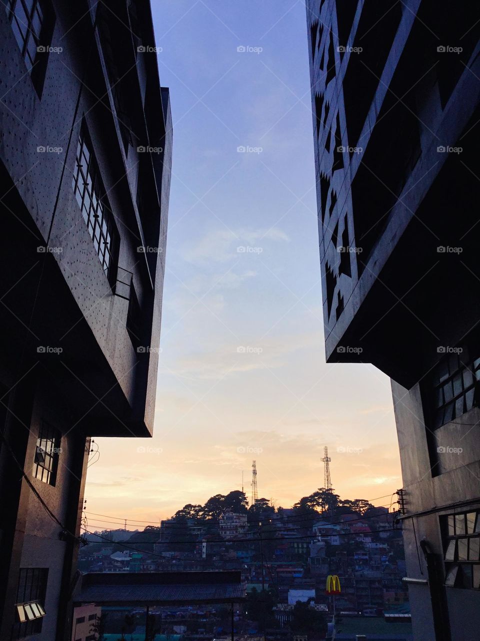 City view from buildings