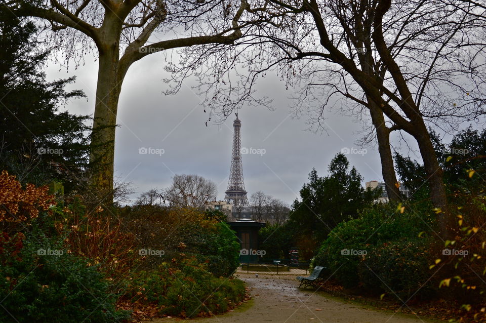 Romantic Paris in the fall