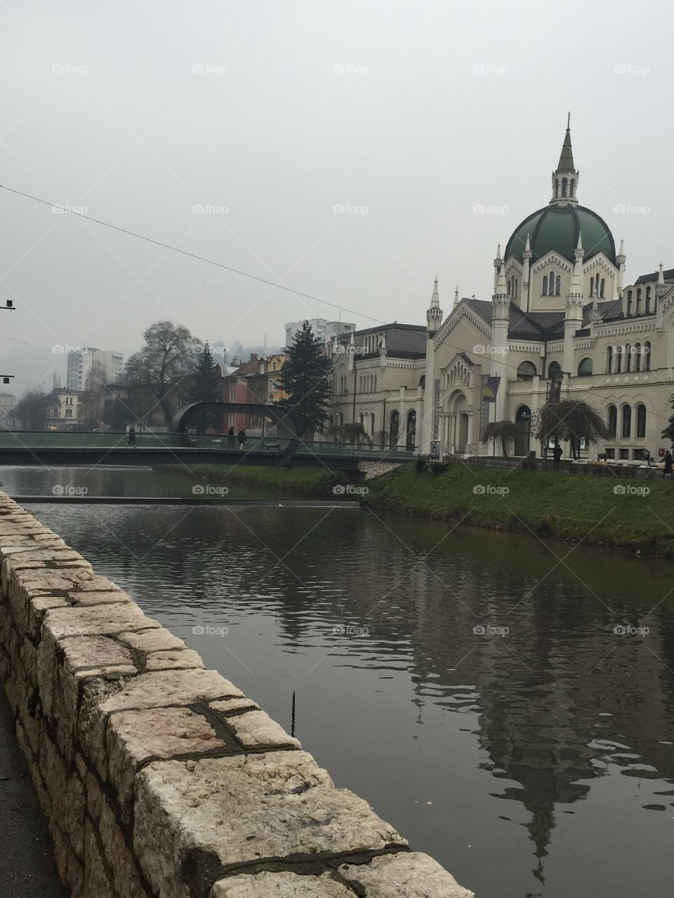 Along the river in Sarajevo 