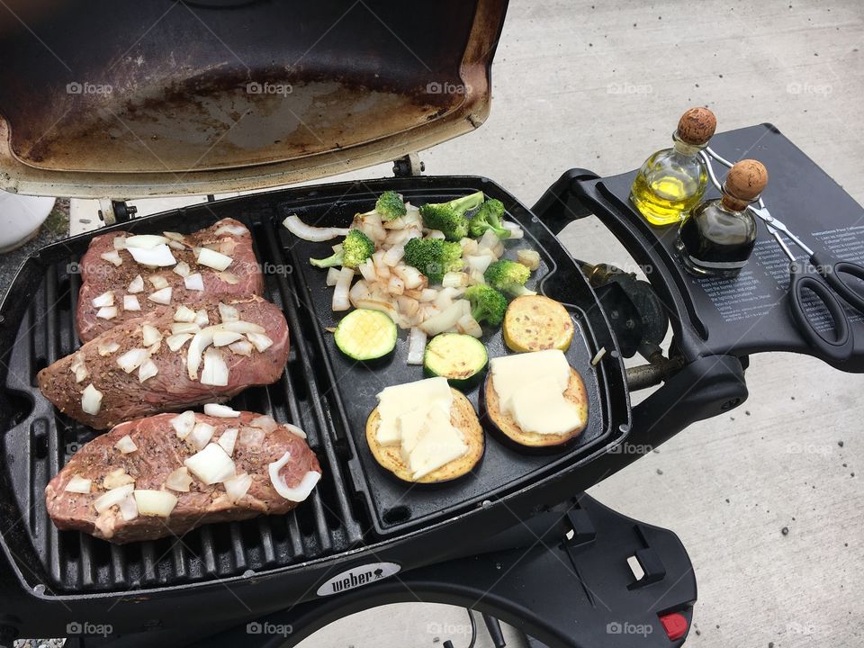 Campground grilling 