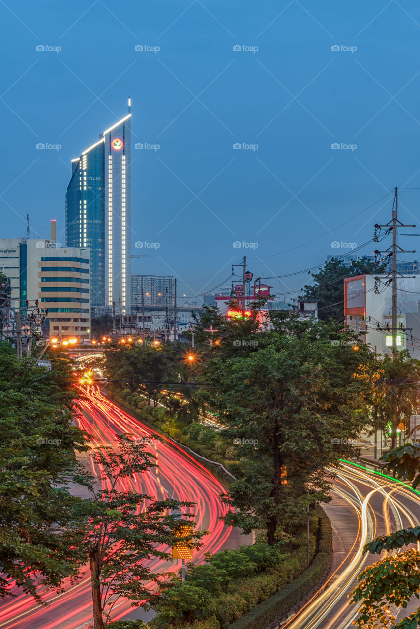 Bangkok night scene Thailand