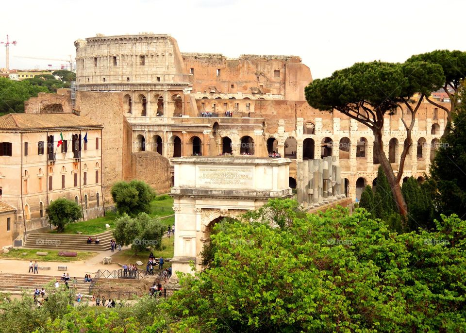 view of the Colosseum Rome Italy