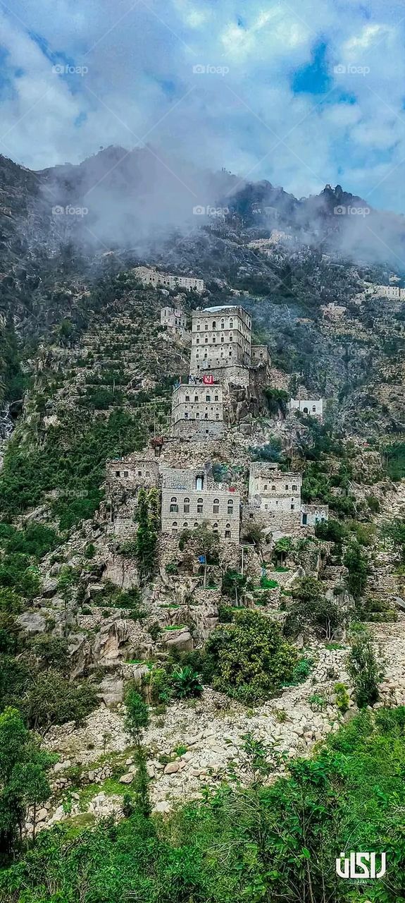 Glory be to God, the magnificent and picturesque view and the natural green trees are a view that is nothing more wonderful than it