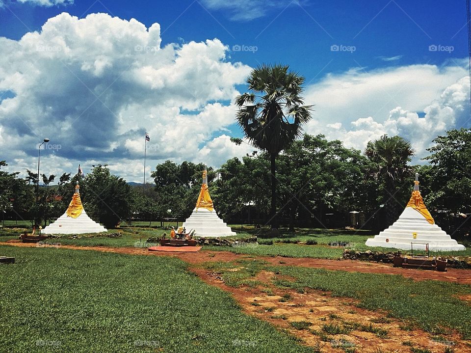 Three pagodas,Thailand