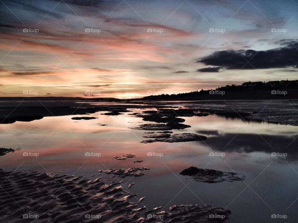 Sunset on the beach