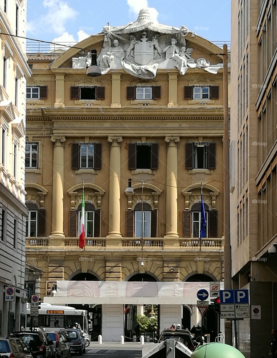 Beautiful building in Rome (Italy).