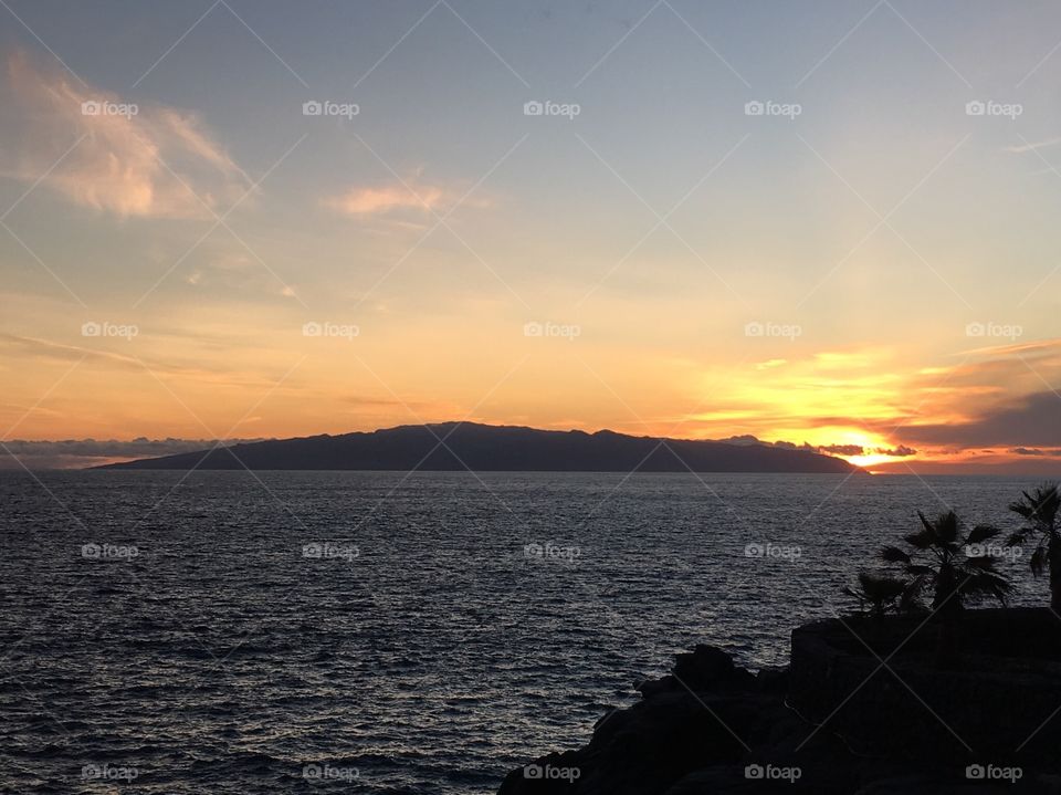 Sunset over La Gomera