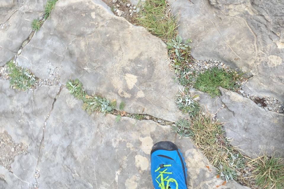 Hiking Shoe on Mountain 