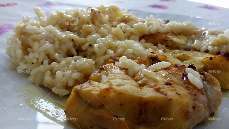 Cod with rice