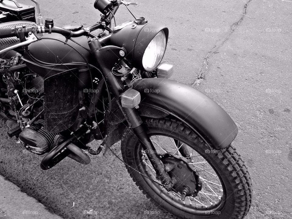 Classic old motorcycle