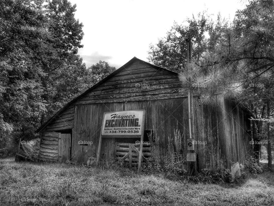 Abandoned Barn with ad sign #2