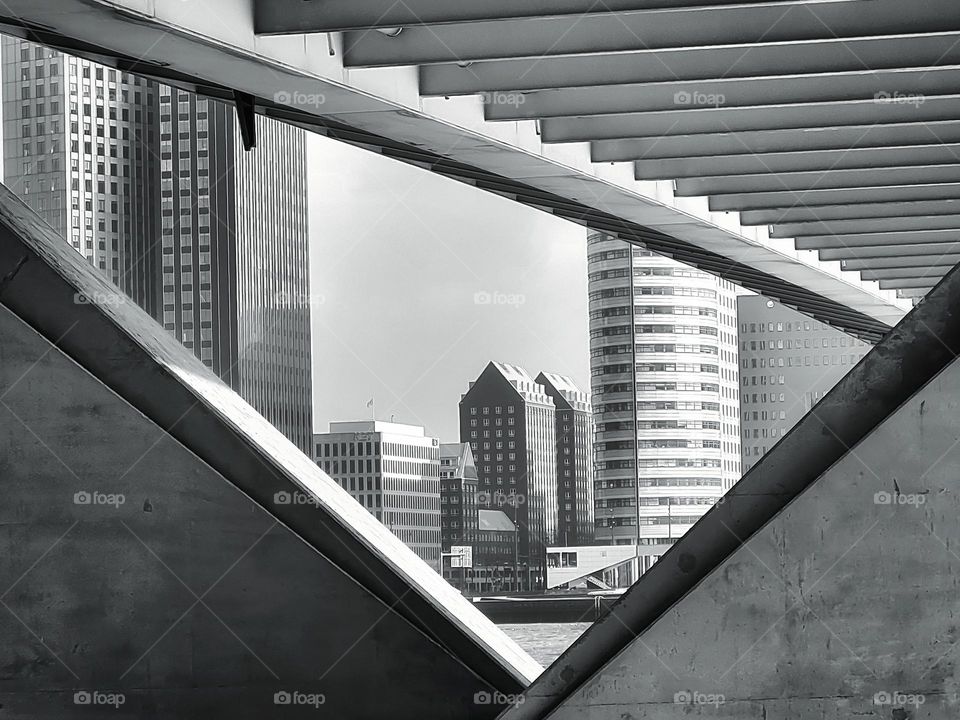 Under the bridge in Rotterdam