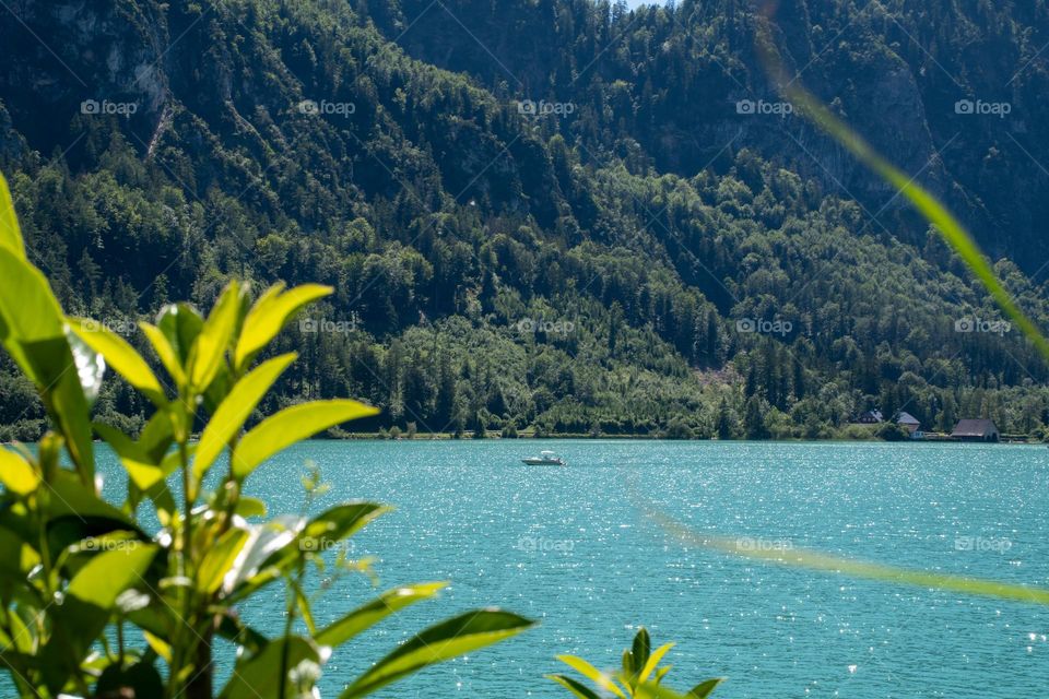 Nice View of a Mountain Lake with Turquoise Water