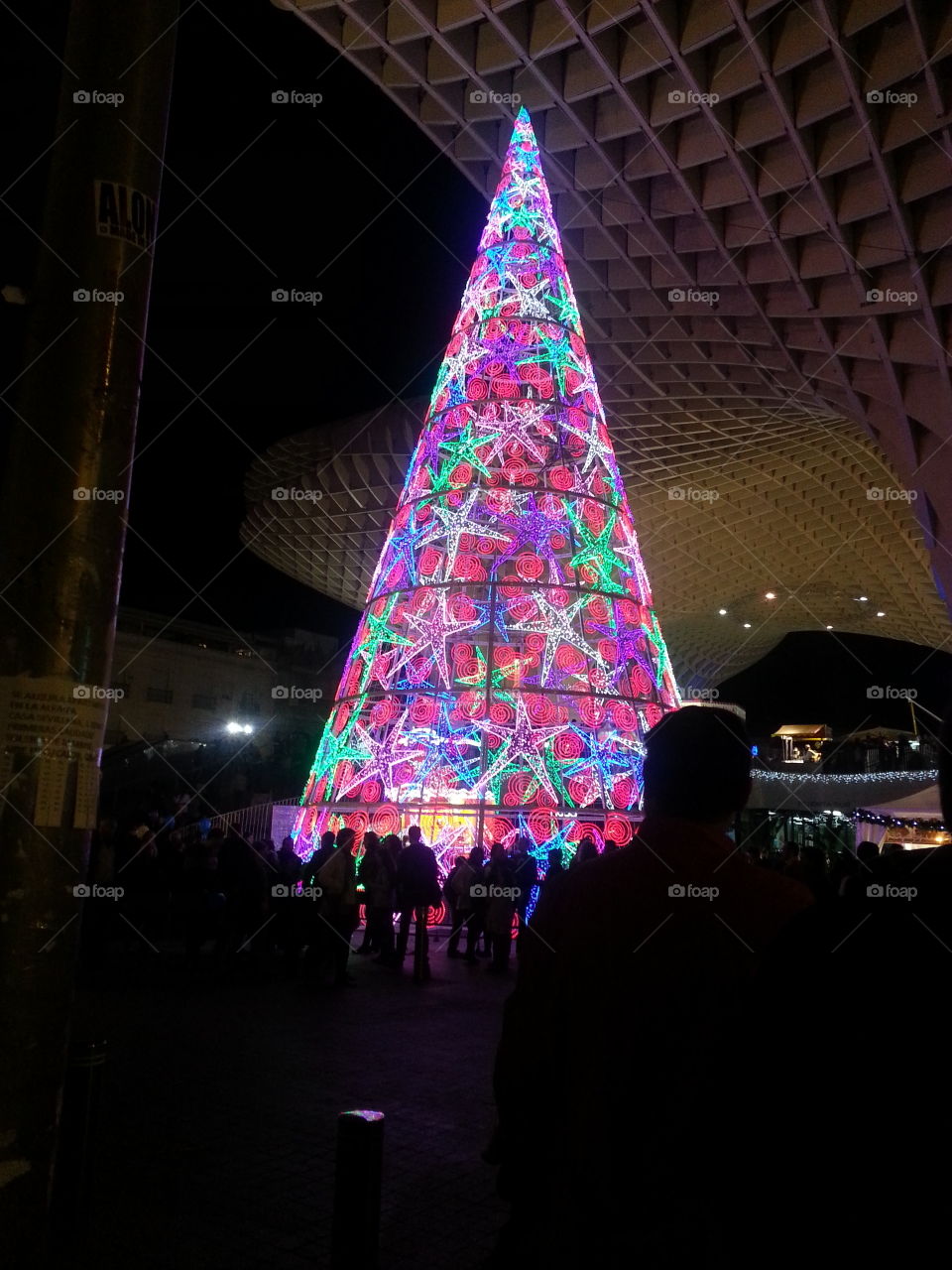 navidad en Sevilla . noche de navidad en el centro de Sevilla 