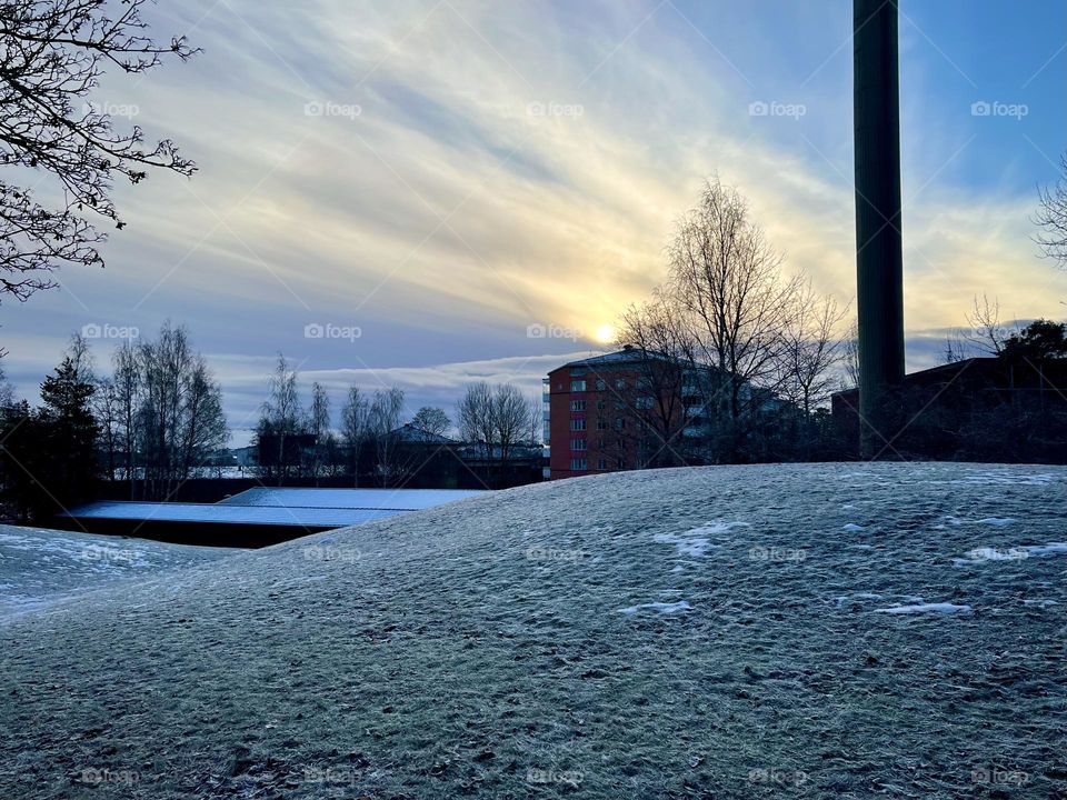 Swedish suburban  early December 