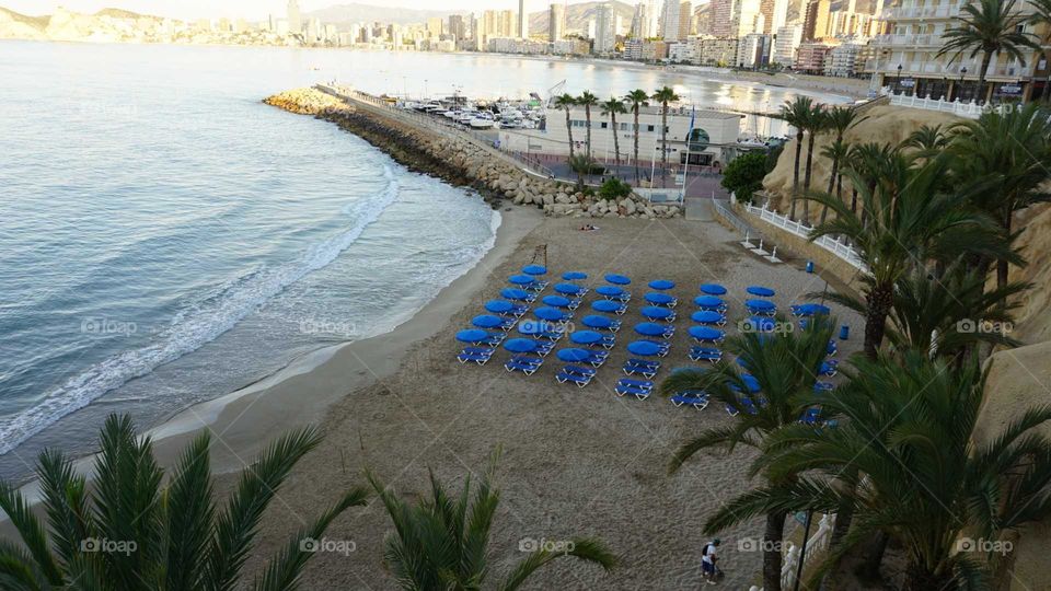 Beach#sea#view#parasols