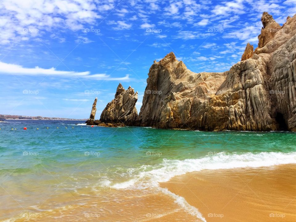 View of rock formation, California, Mexico