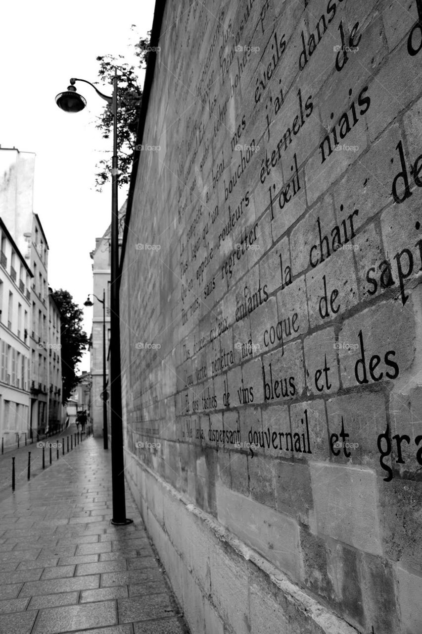 wall france paris blackwhite by bubu