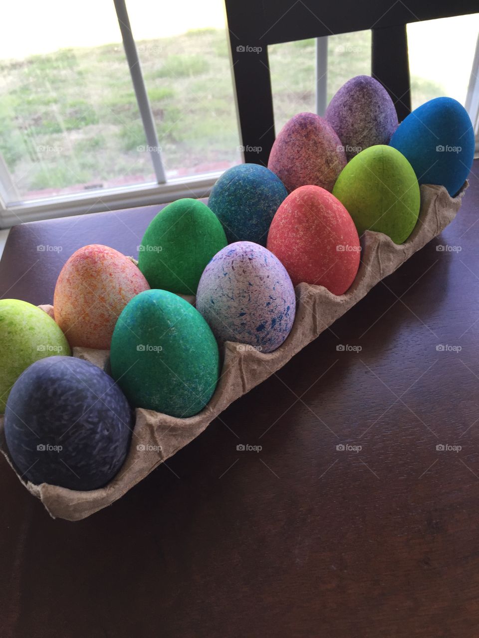 Easter Eggs. Rice dyed Easter eggs 