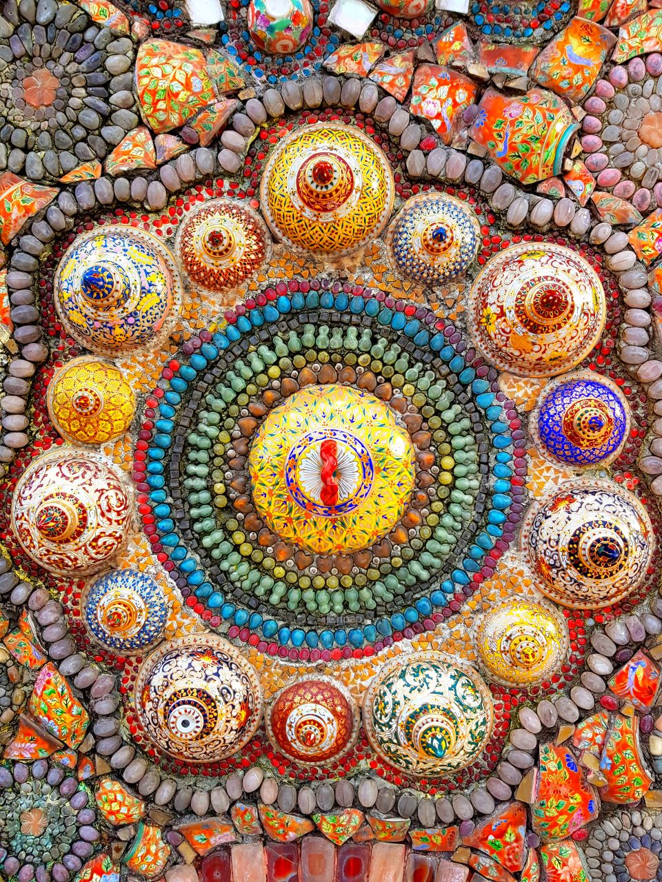 Decoration on the wall of Phra That Pha Sorn Kaew Temple, Phetchabun, Thailand