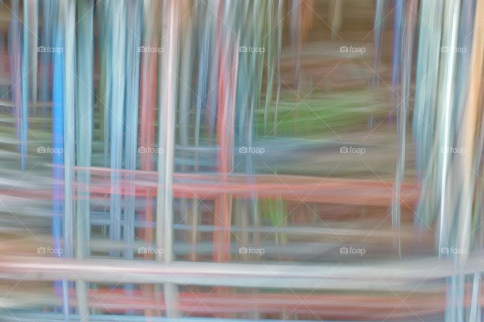 Abstract double exposure of colorful books