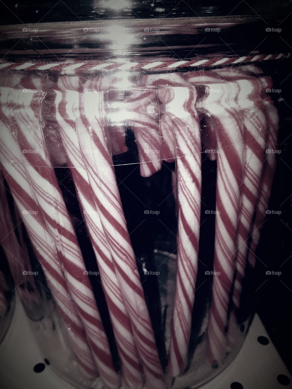 Candy Canes In Jar