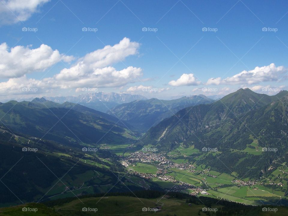 Bad Gastein, Austria, hills, mountains, sky, clouds