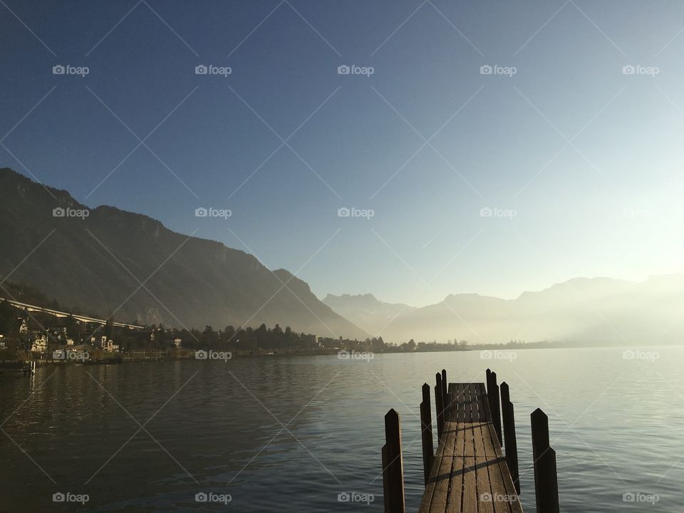 Lake Leman, Veytaux, Switzerland 