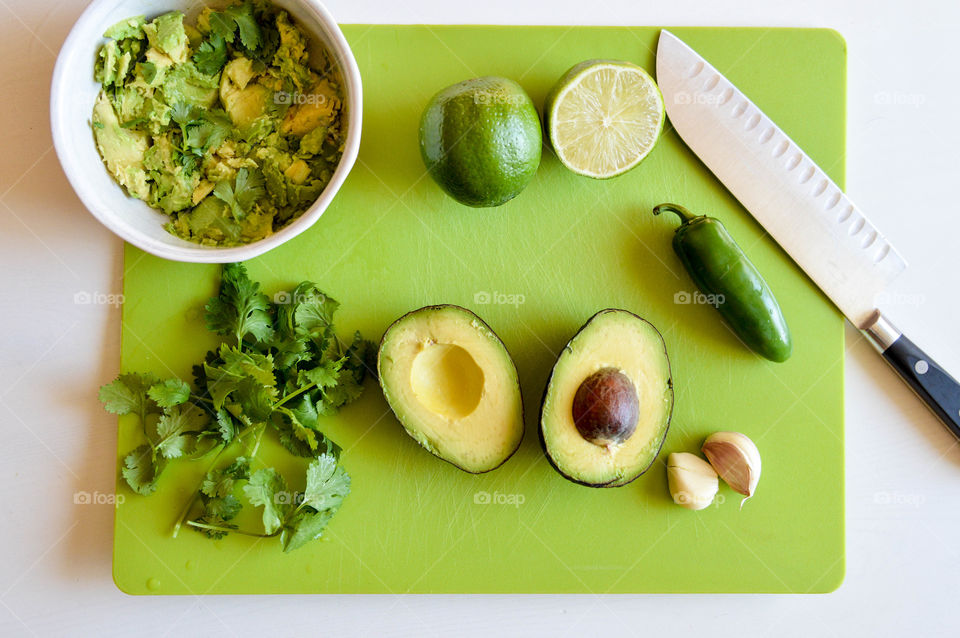 Ingredient on cutting board