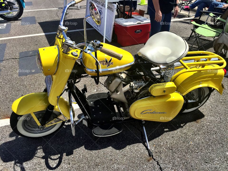 Yellow motorcycle 