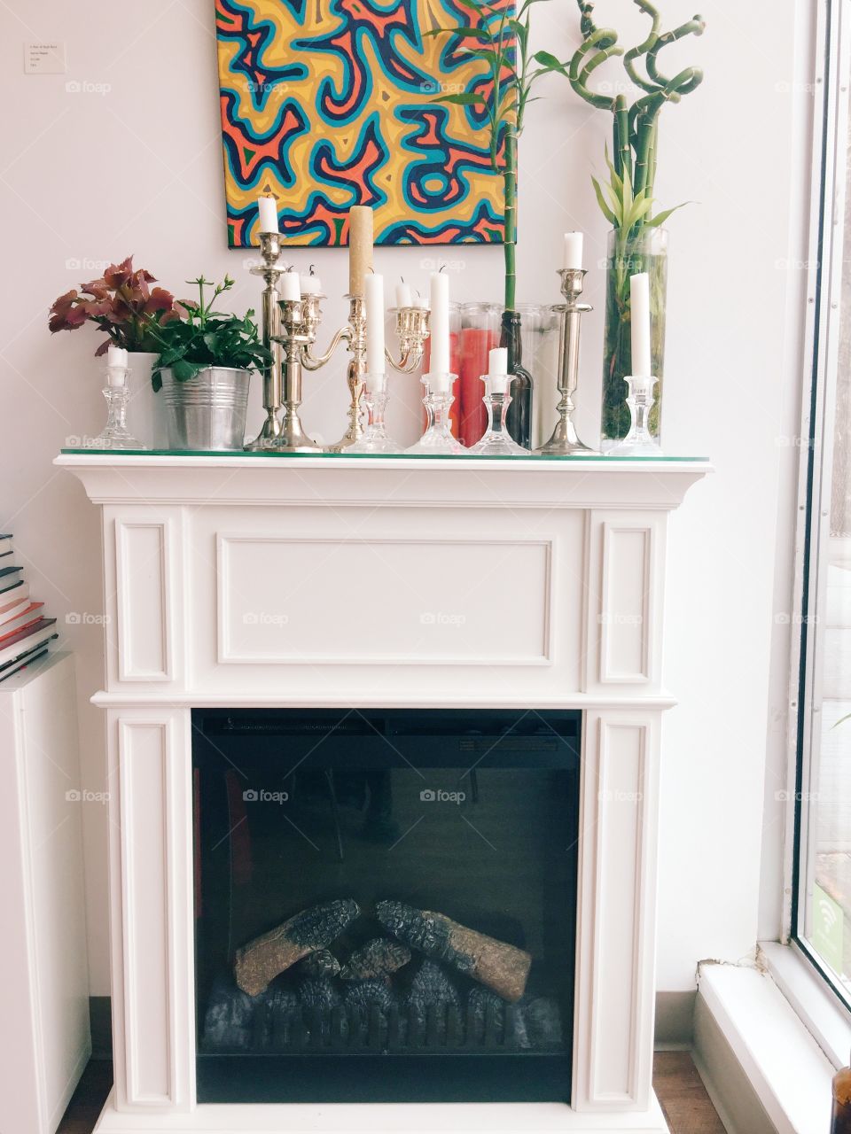 Classy vintage fireplace