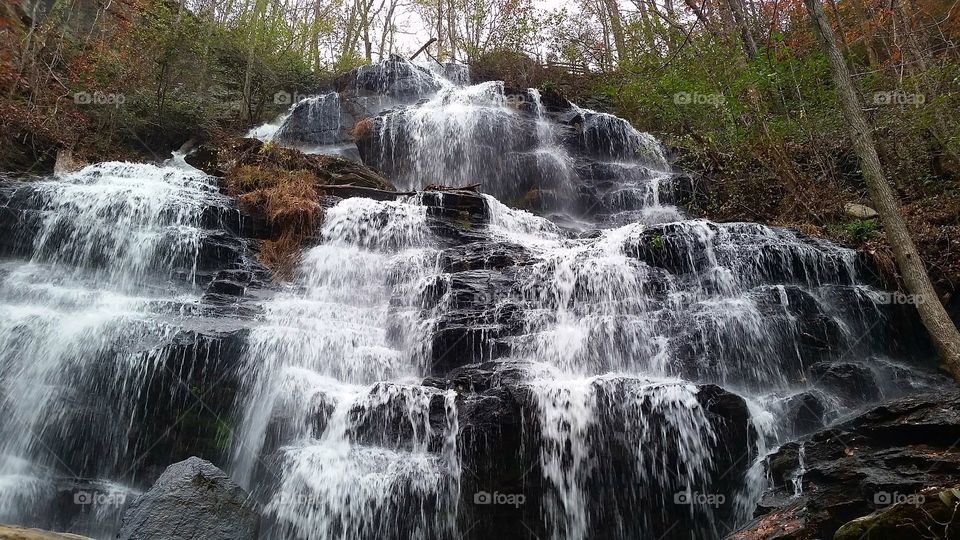 Issaqueena waterfall at Stump house park in South Carolina